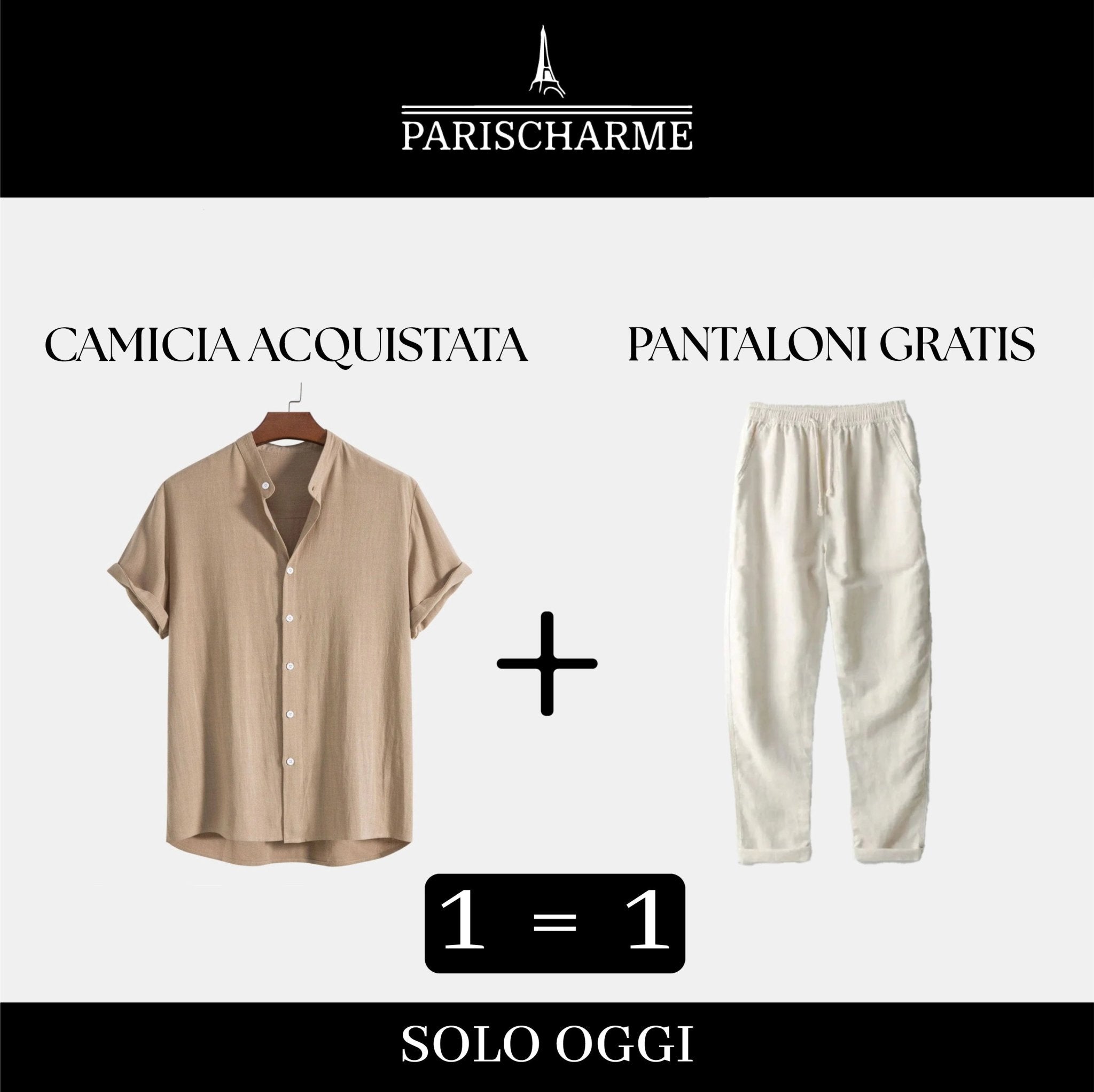 Duo di Lino: Camicia acquistata, pantalone in omaggio!Parischarme