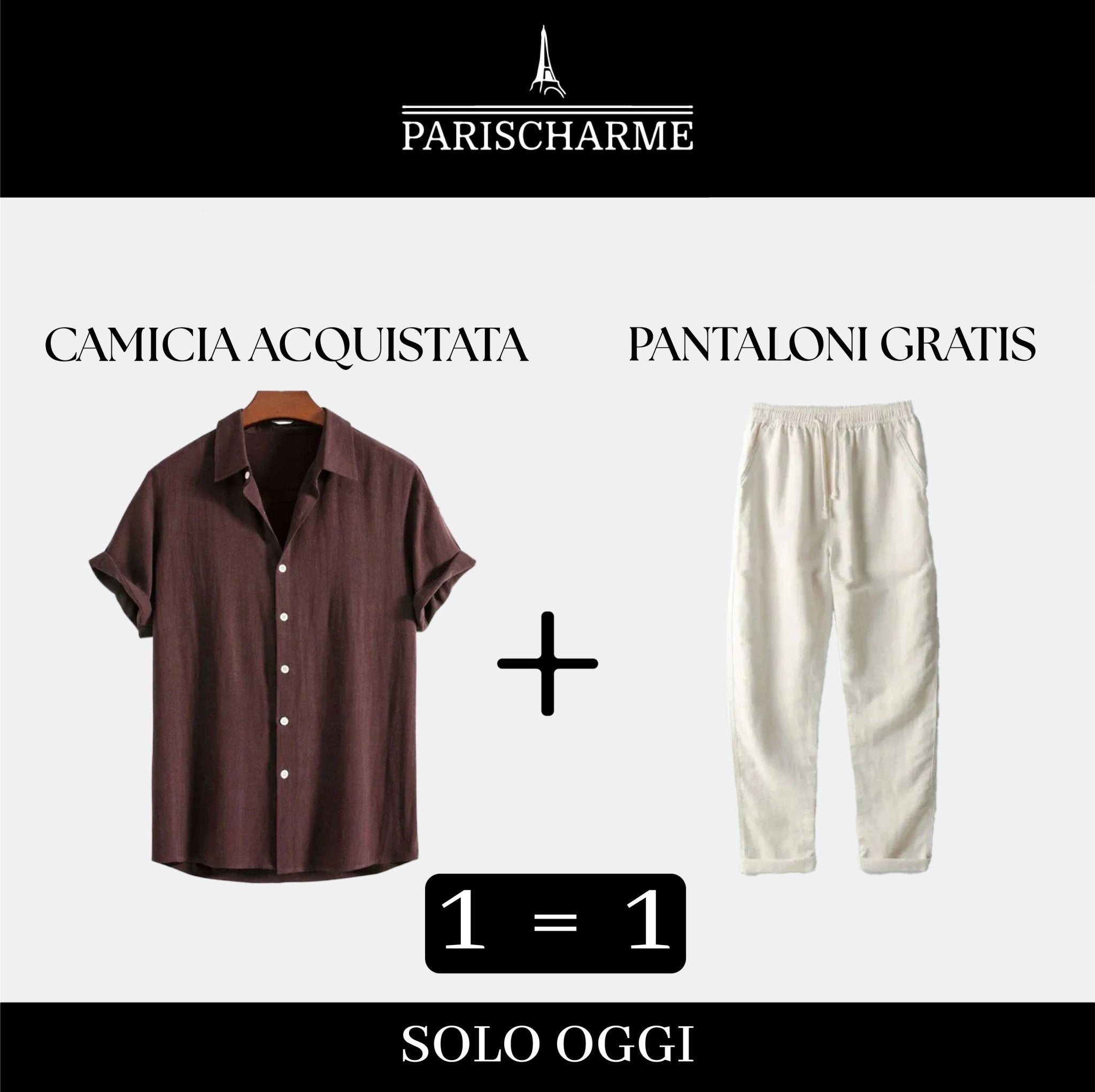 Duo di Lino: Camicia acquistata, pantalone in omaggio!Parischarme