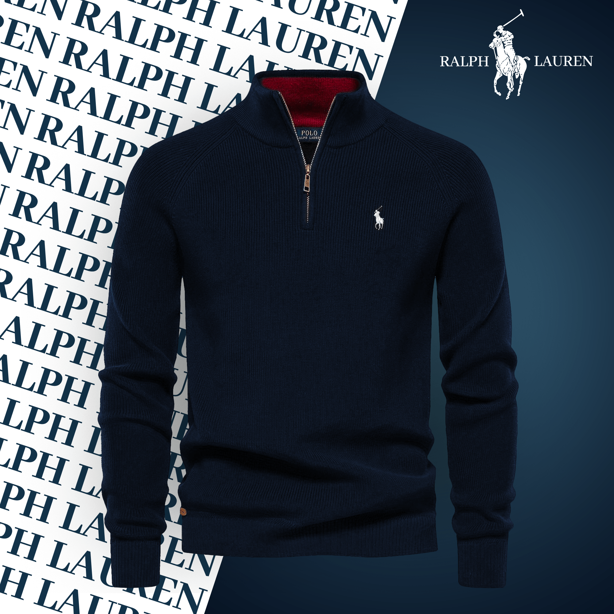 Pull Col Zippé R&L (DÉSTOCKAGE)Parischarme