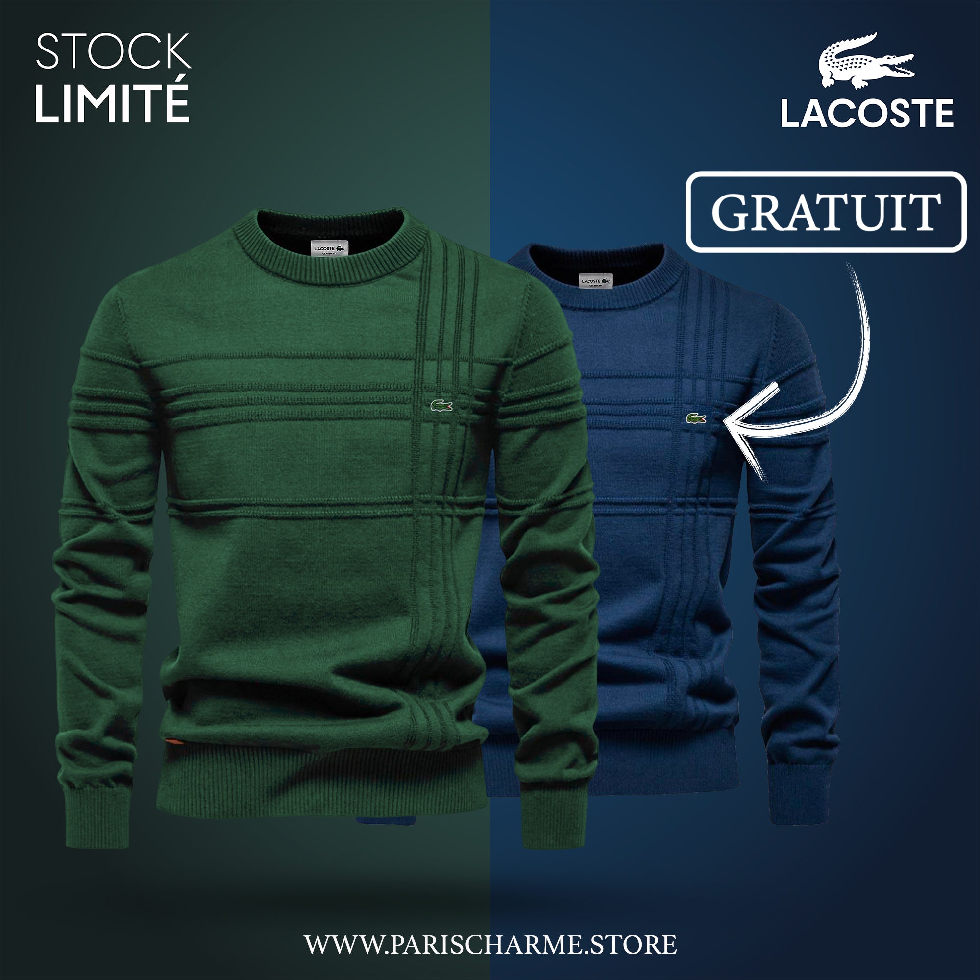 Pull Homme Texturé LC™ 1+1 (DÉSTOCKAGE)Parischarme