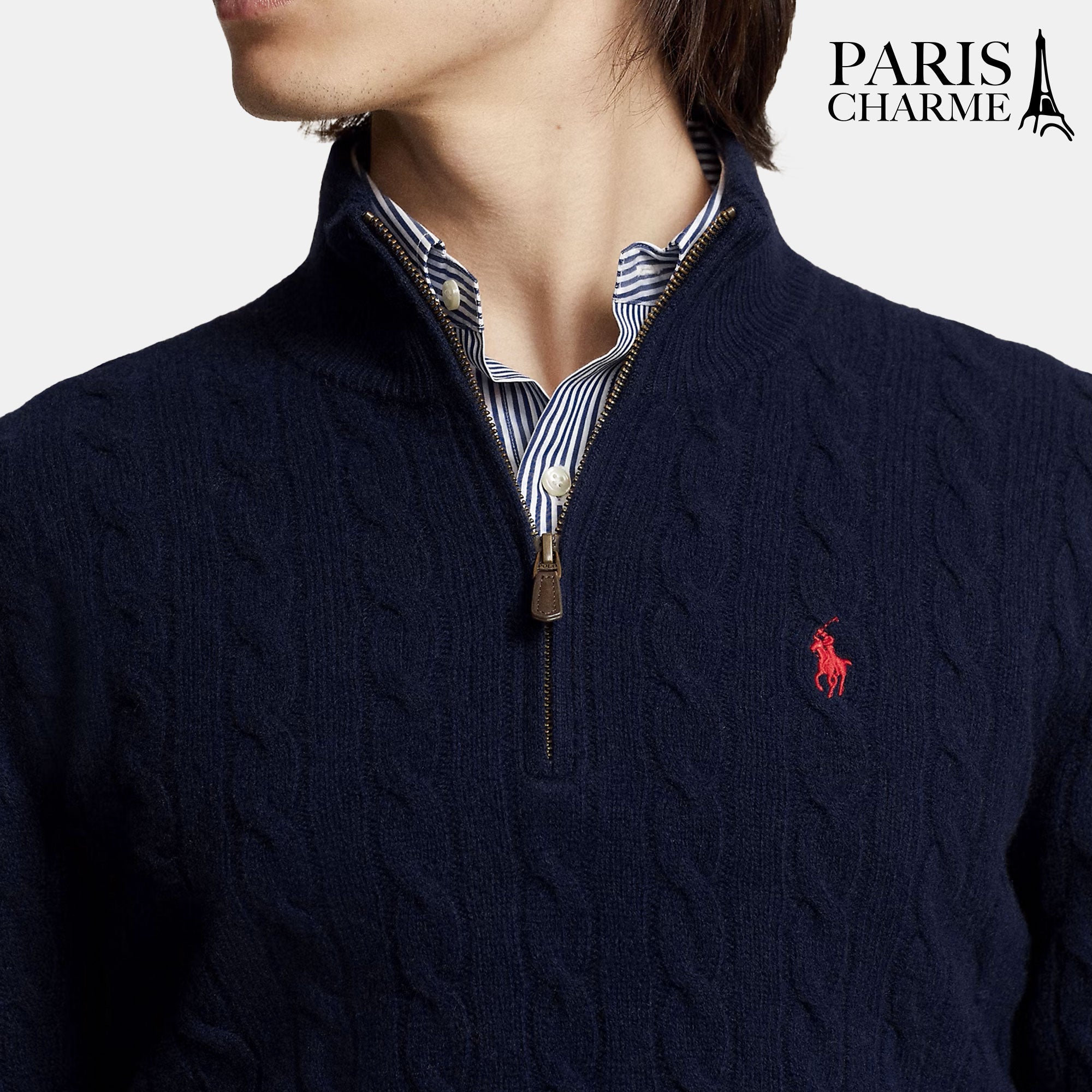 Pull Torsadé Cachemire RL (DÉSTOCKAGE)Parischarme